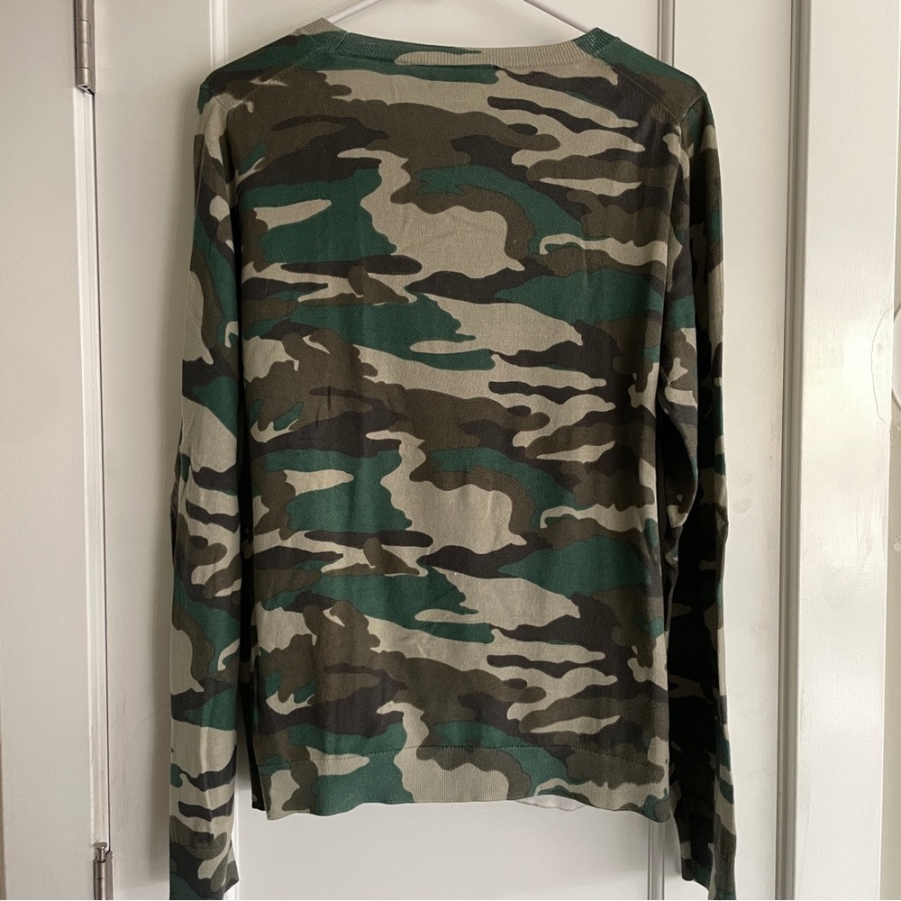J. Crew Factory Teddie Sweater Camo - Picture 2 of 4